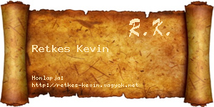 Retkes Kevin névjegykártya